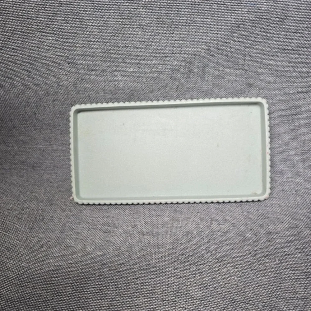 Kassatex Fine‎ Linens Scalloped Vanity Tray Sage Green Resin Rectangle 170399